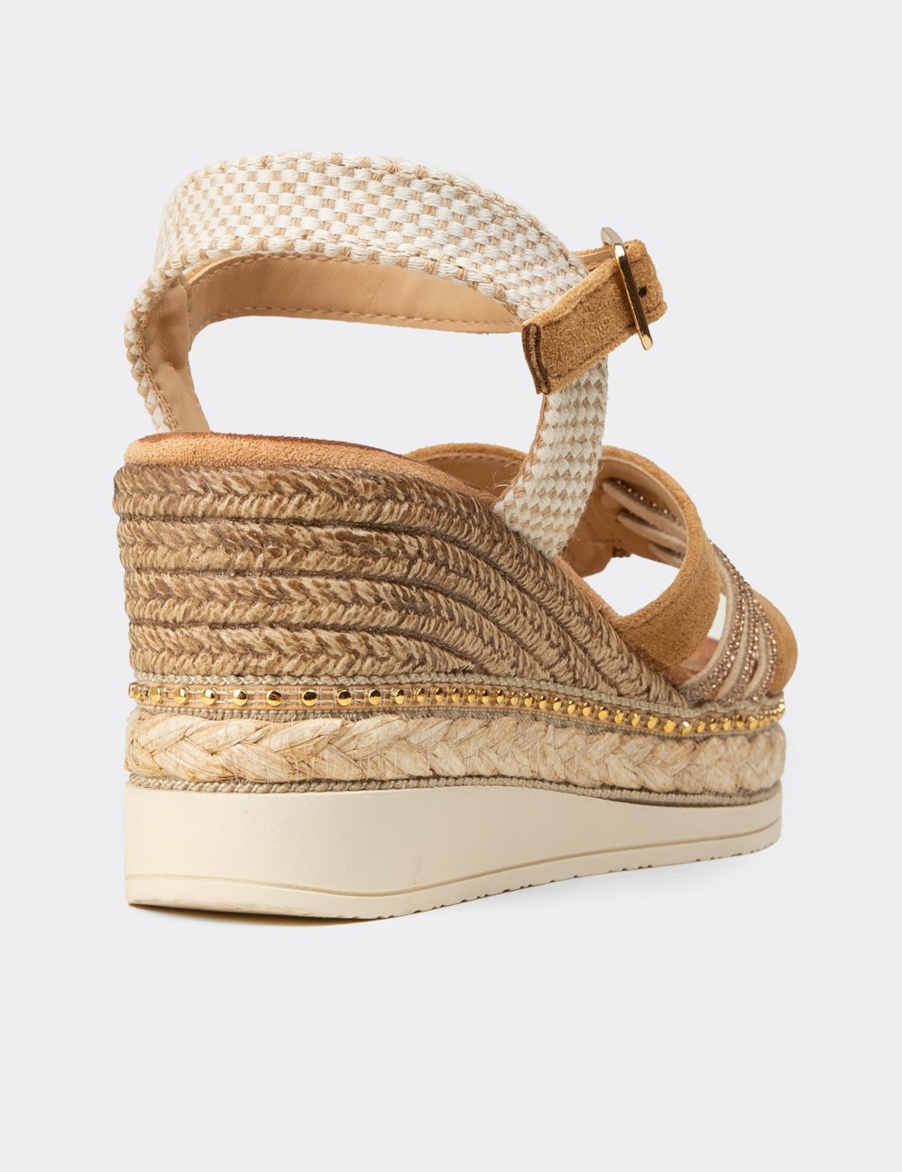 Kadın Taba Renk Wedge Sandalet - 26231ZTBAC01