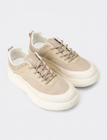 Erkek Bej Sneaker Ayakkabı