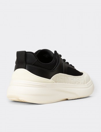 Erkek Siyah Sneaker Ayakkabı - 26538MSYHE01