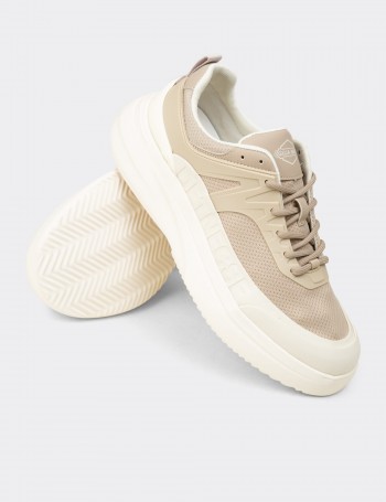 Erkek Bej Sneaker Ayakkabı - 26538MBEJE01