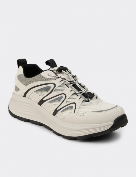 Erkek Bej Sneaker Ayakkabı