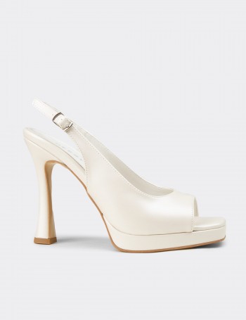 Kadın Sedef Renkli Platform Abiye Ayakkabı