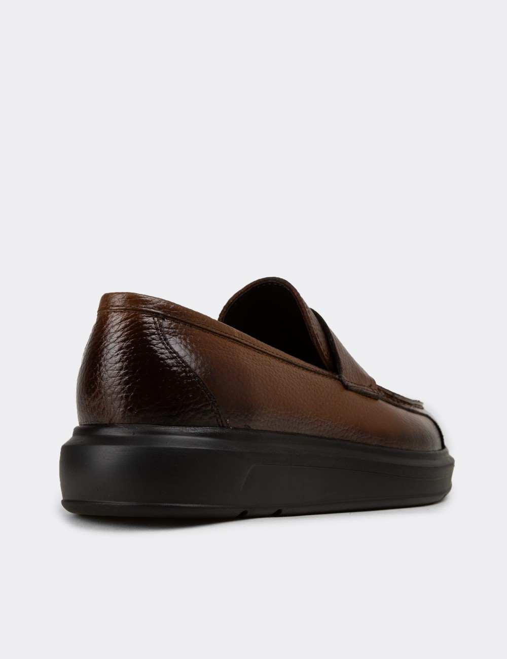 Erkek Taba Renk Hakiki Deri Comfort Loafer - 01564MTBAP11