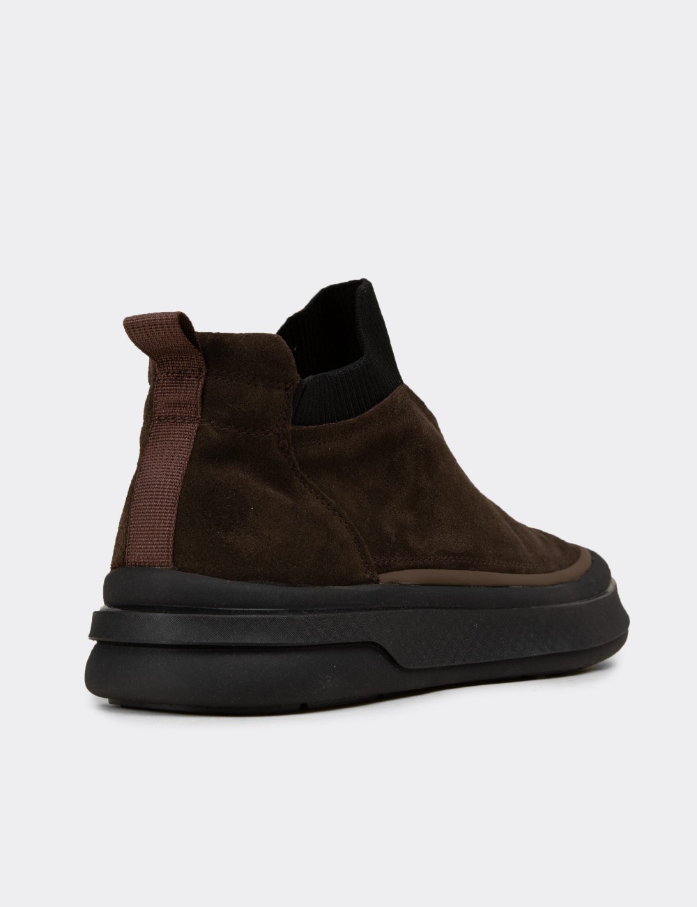 Erkek Kahverengi Hakiki Süet Sneaker Bot - 26554MKHVC01