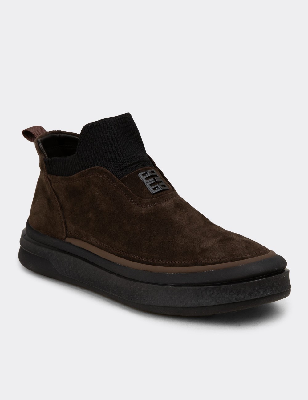 Erkek Kahverengi Hakiki Süet Sneaker Bot - 26554MKHVC01