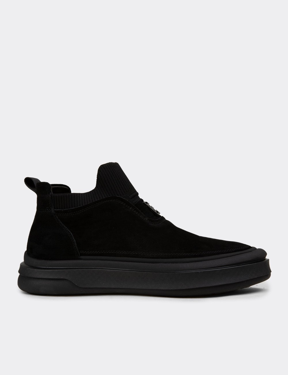 Erkek Siyah Hakiki Süet Sneaker Bot - 26554MSYHC01