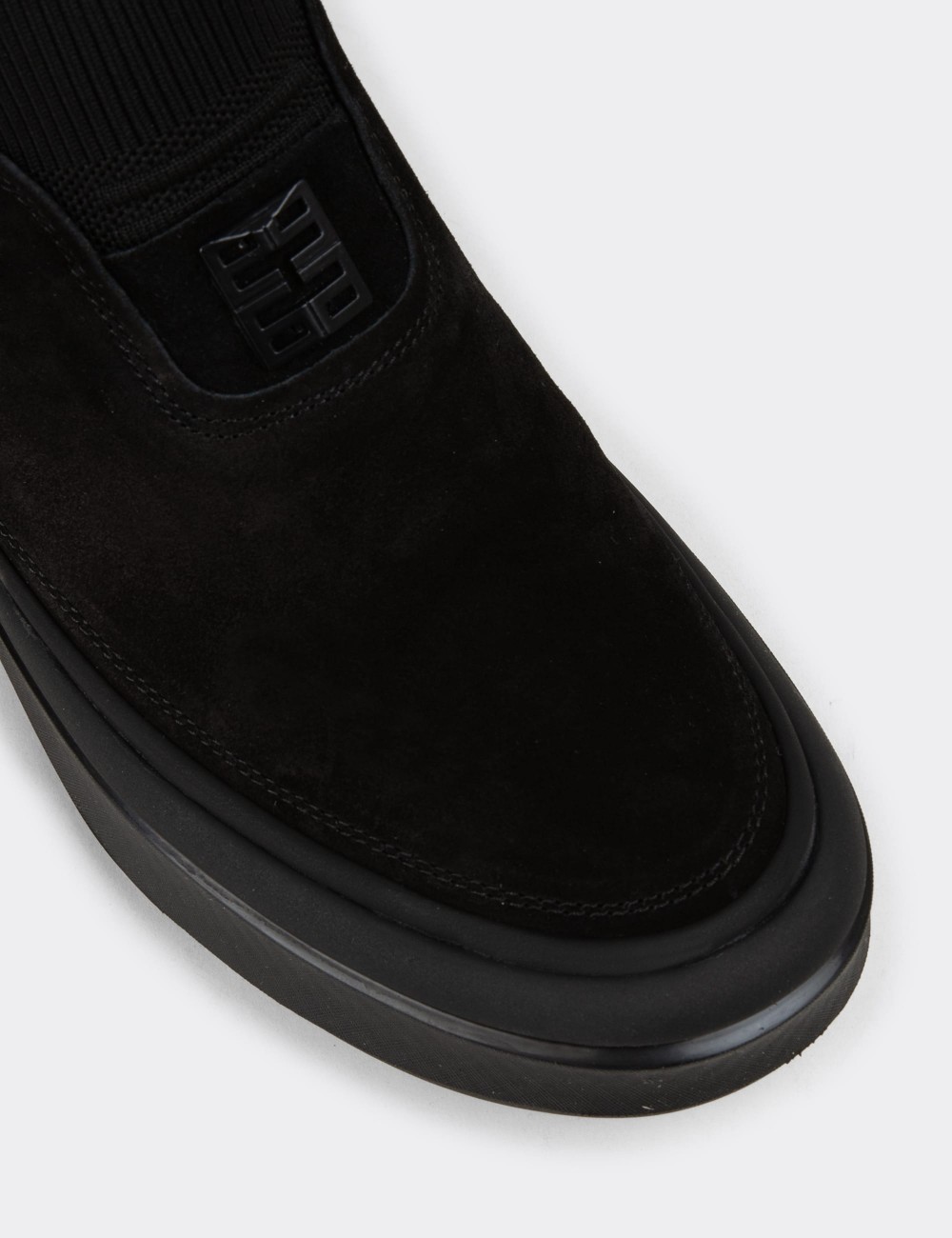Erkek Siyah Hakiki Süet Sneaker Bot - 26554MSYHC01