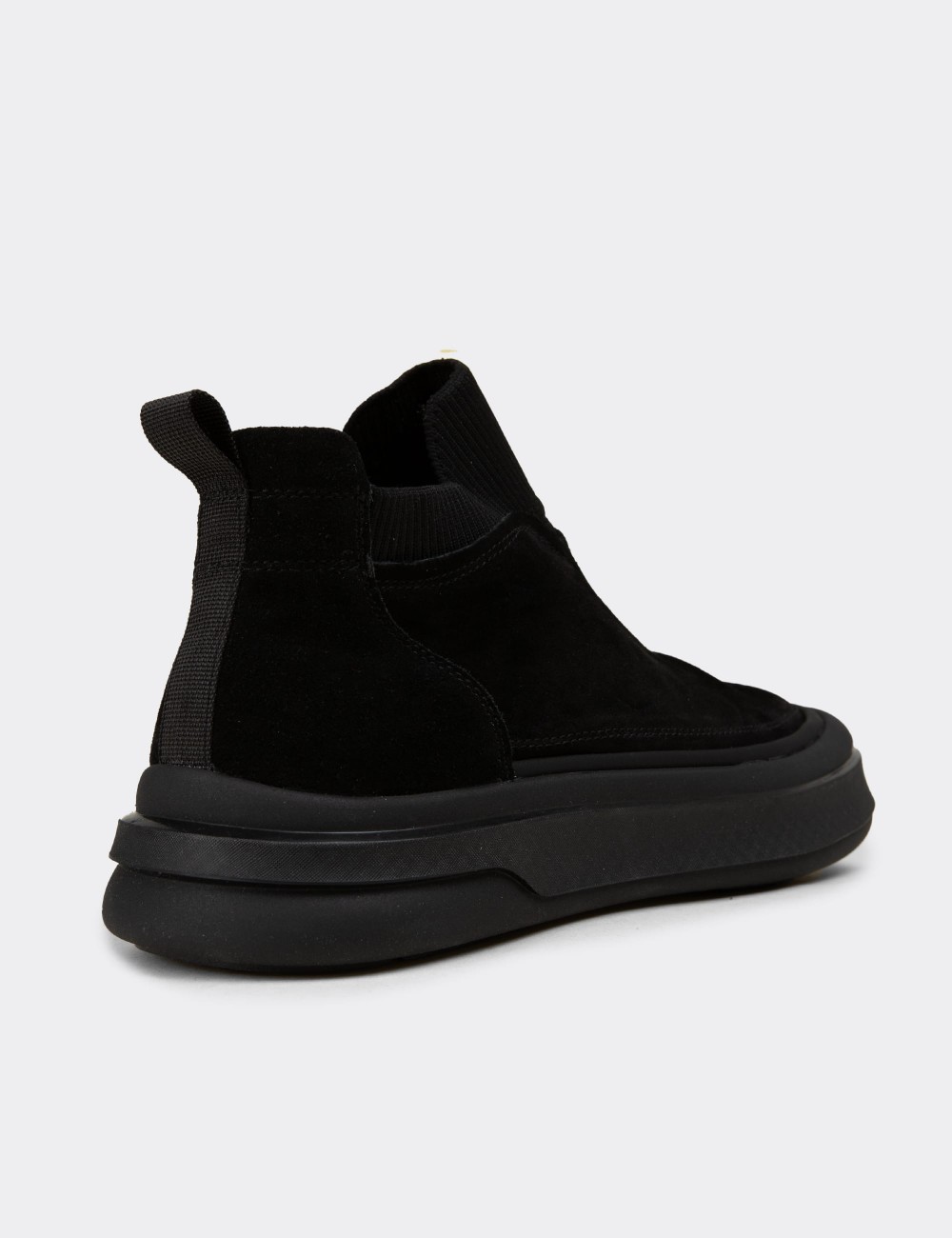 Erkek Siyah Hakiki Süet Sneaker Bot - 26554MSYHC01