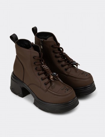 Kadın Kahverengi Platform Bot - 26406ZKHVP01