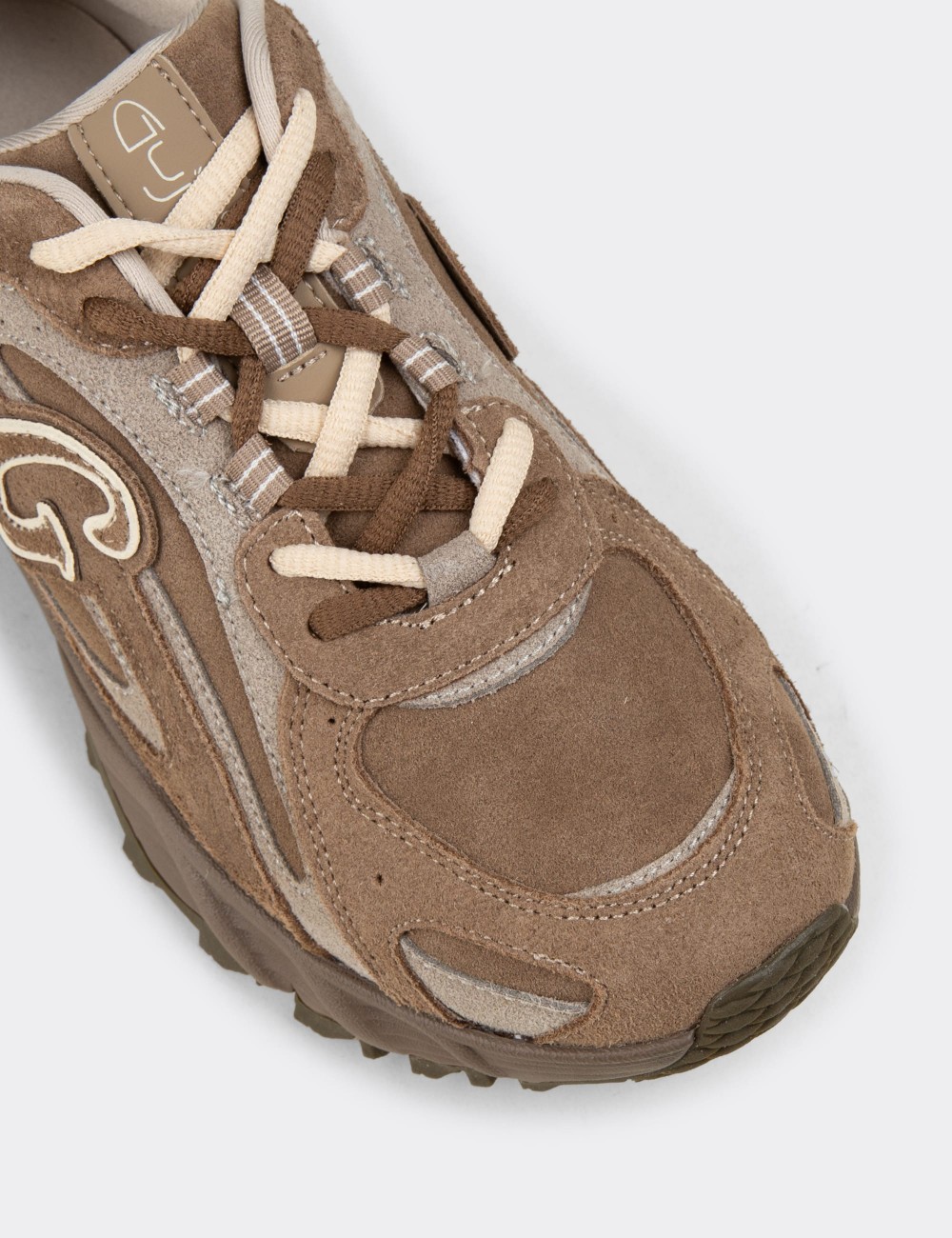 Kadın Hakiki Süet Bej Sneaker Ayakkabı - 26368ZBEJZ01