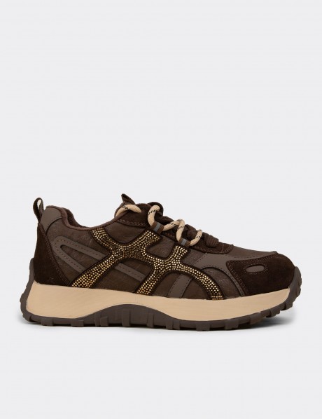 Kadın Kahverengi Sneaker Ayakkabı