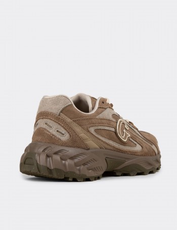 Kadın Hakiki Süet Bej Sneaker Ayakkabı - 26368ZBEJZ01