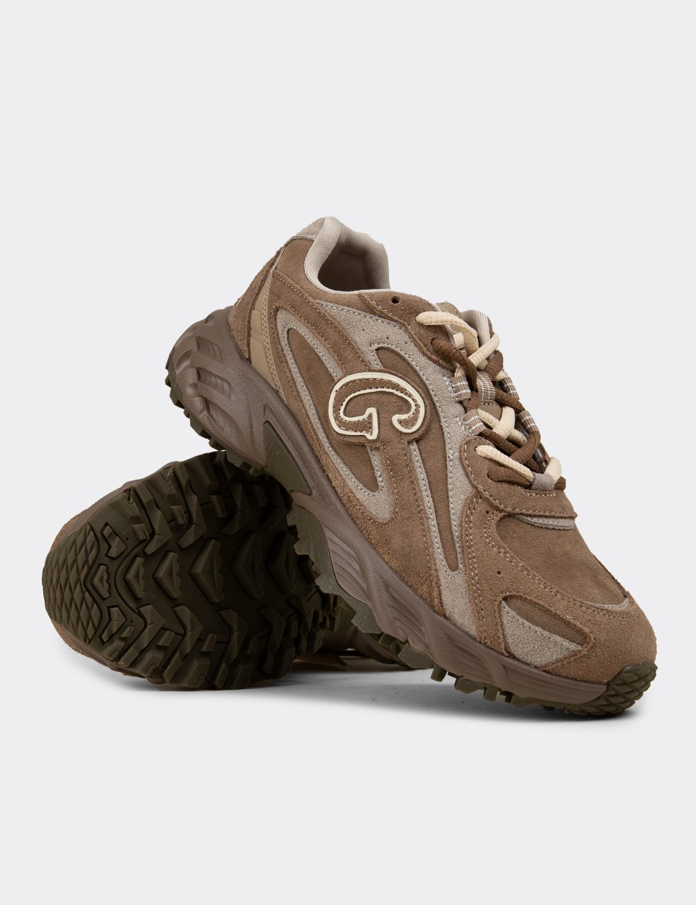 Kadın Hakiki Süet Bej Sneaker Ayakkabı - 26368ZBEJZ01