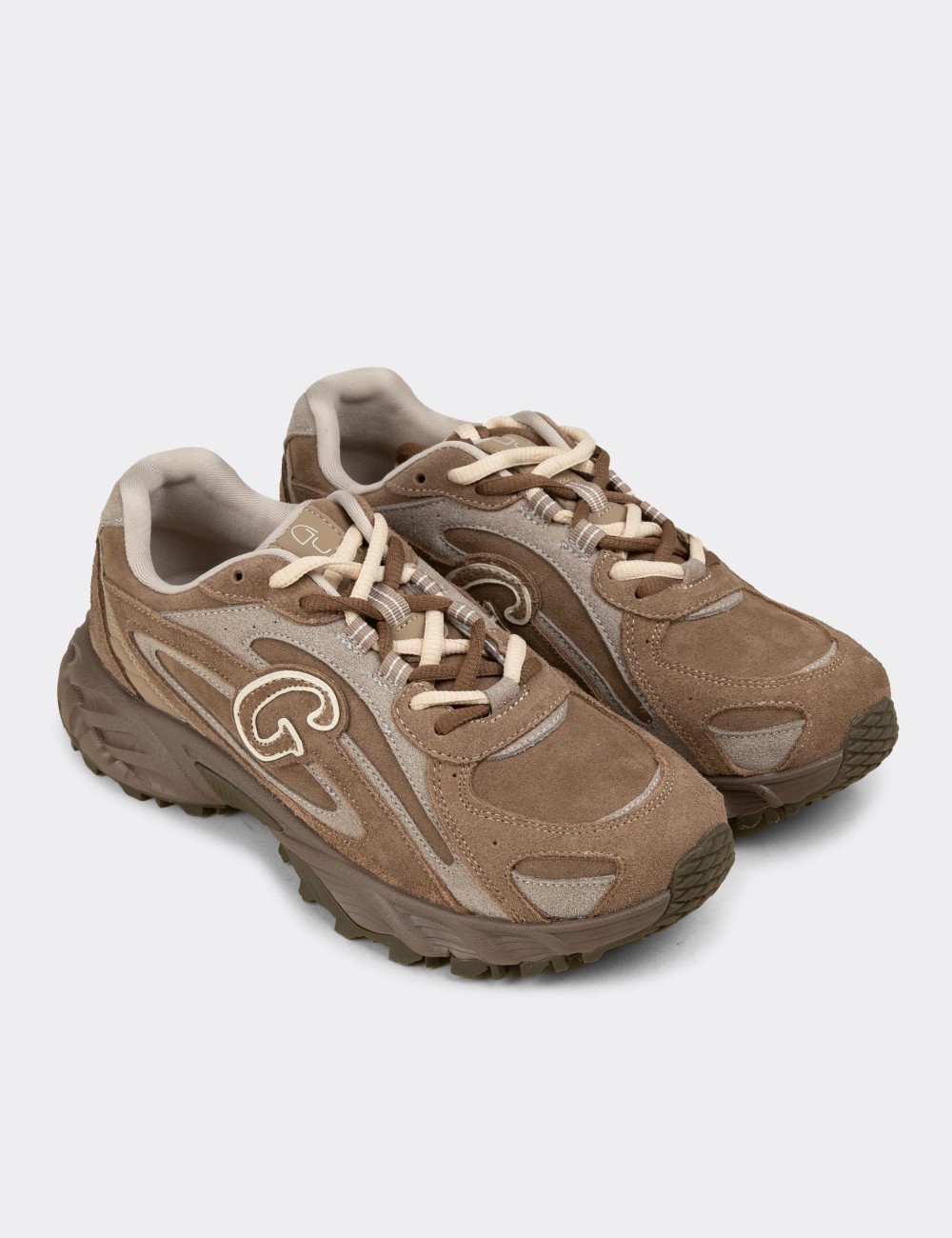 Kadın Hakiki Süet Bej Sneaker Ayakkabı - 26368ZBEJZ01
