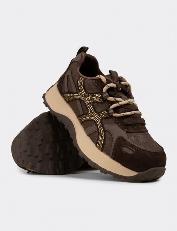 Kadın Kahverengi Sneaker Ayakkabı - 26K31ZKHVC01