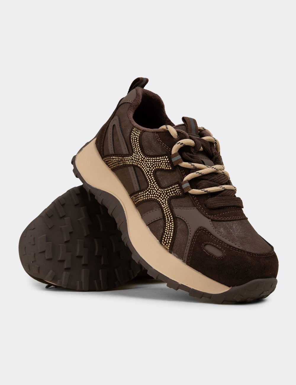 Kadın Kahverengi Sneaker Ayakkabı - 26K31ZKHVC01