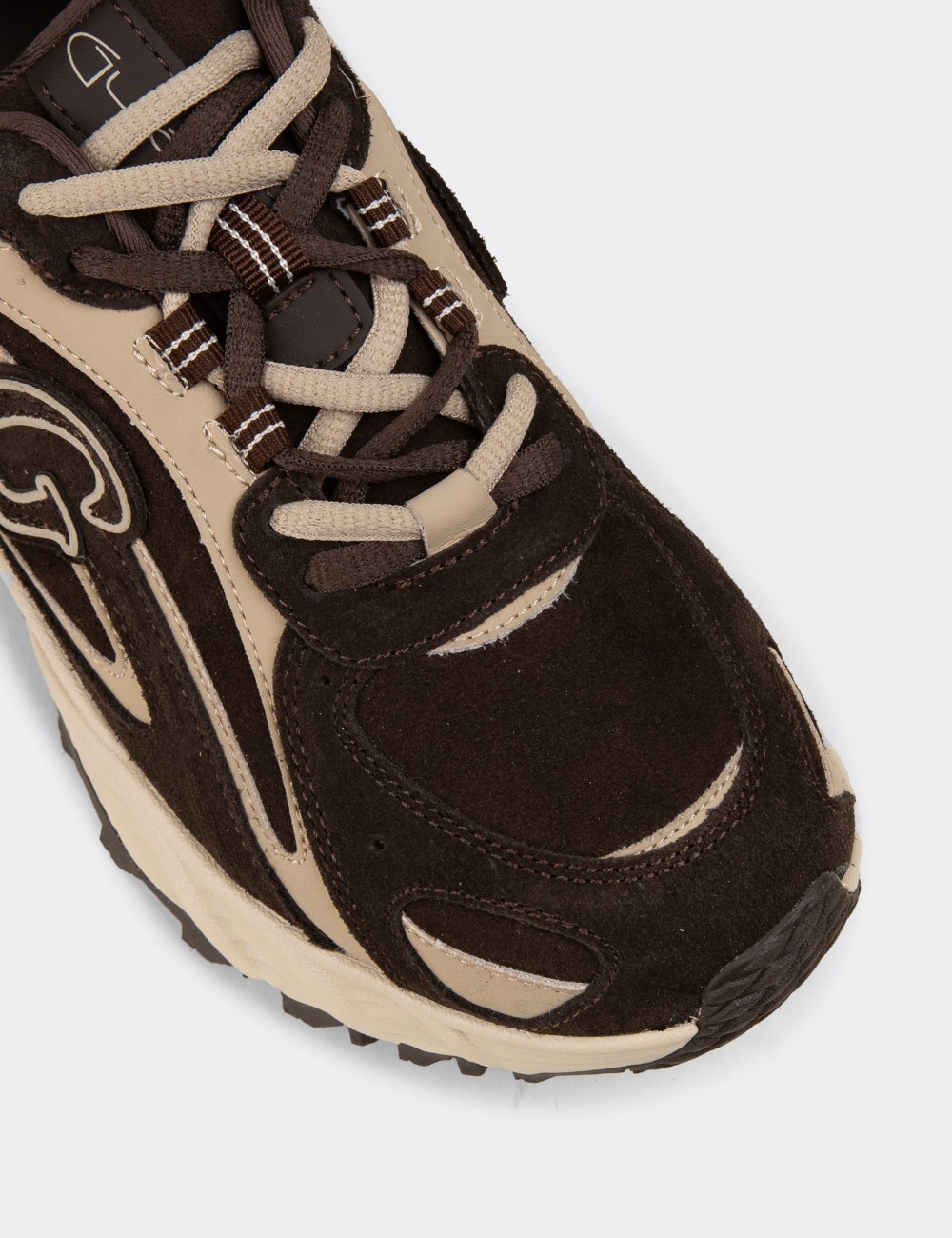 Kadın Hakiki Süet Kahverengi Sneaker Ayakkabı - 26368ZKHVZ01