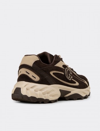 Kadın Hakiki Süet Kahverengi Sneaker Ayakkabı - 26368ZKHVZ01