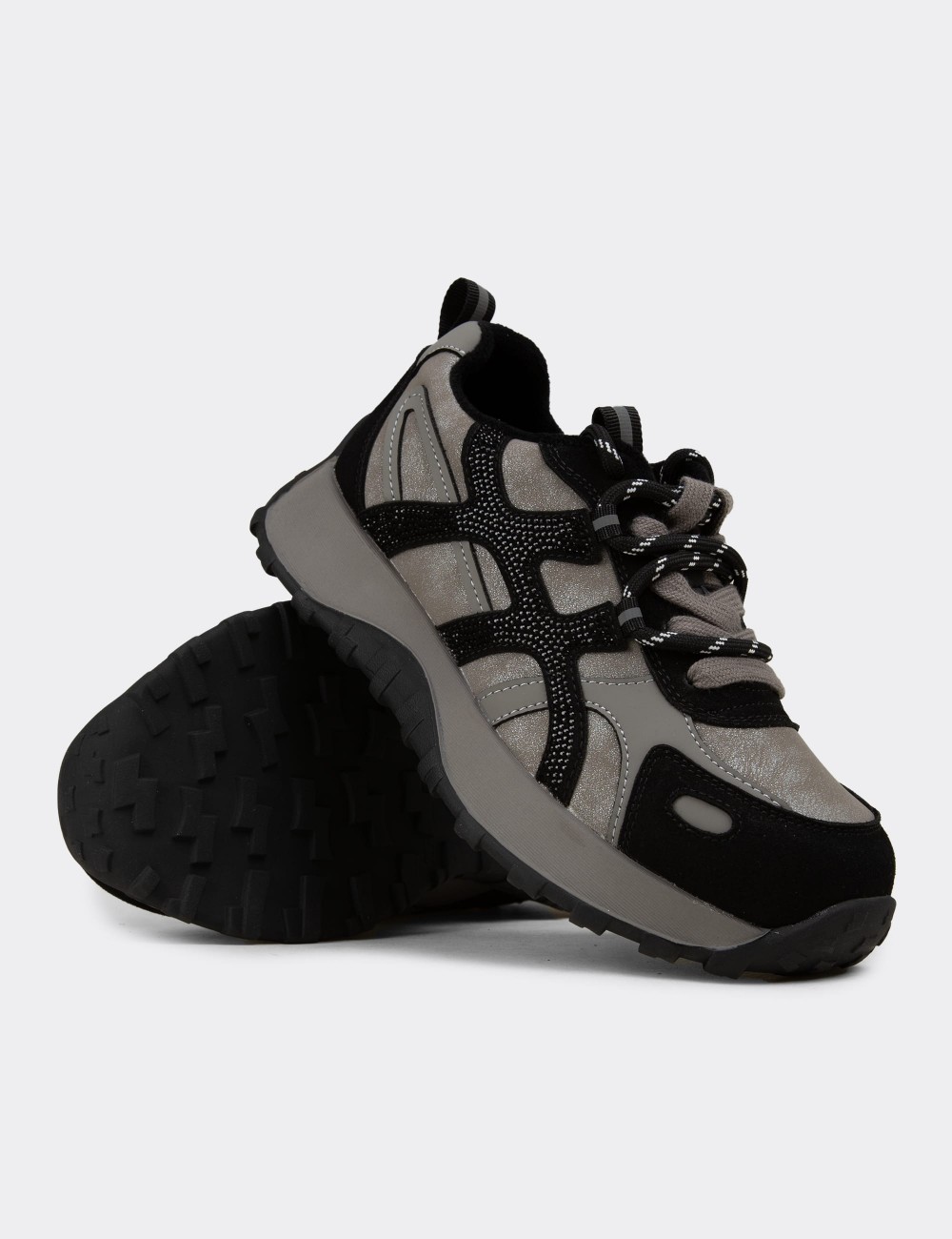 Kadın Gri Sneaker Ayakkabı - 26K31ZGRIC01