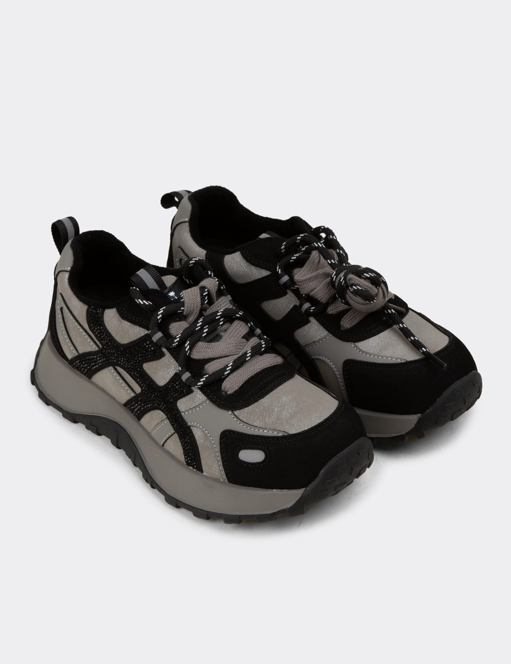 Kadın Gri Sneaker Ayakkabı - 26K31ZGRIC01