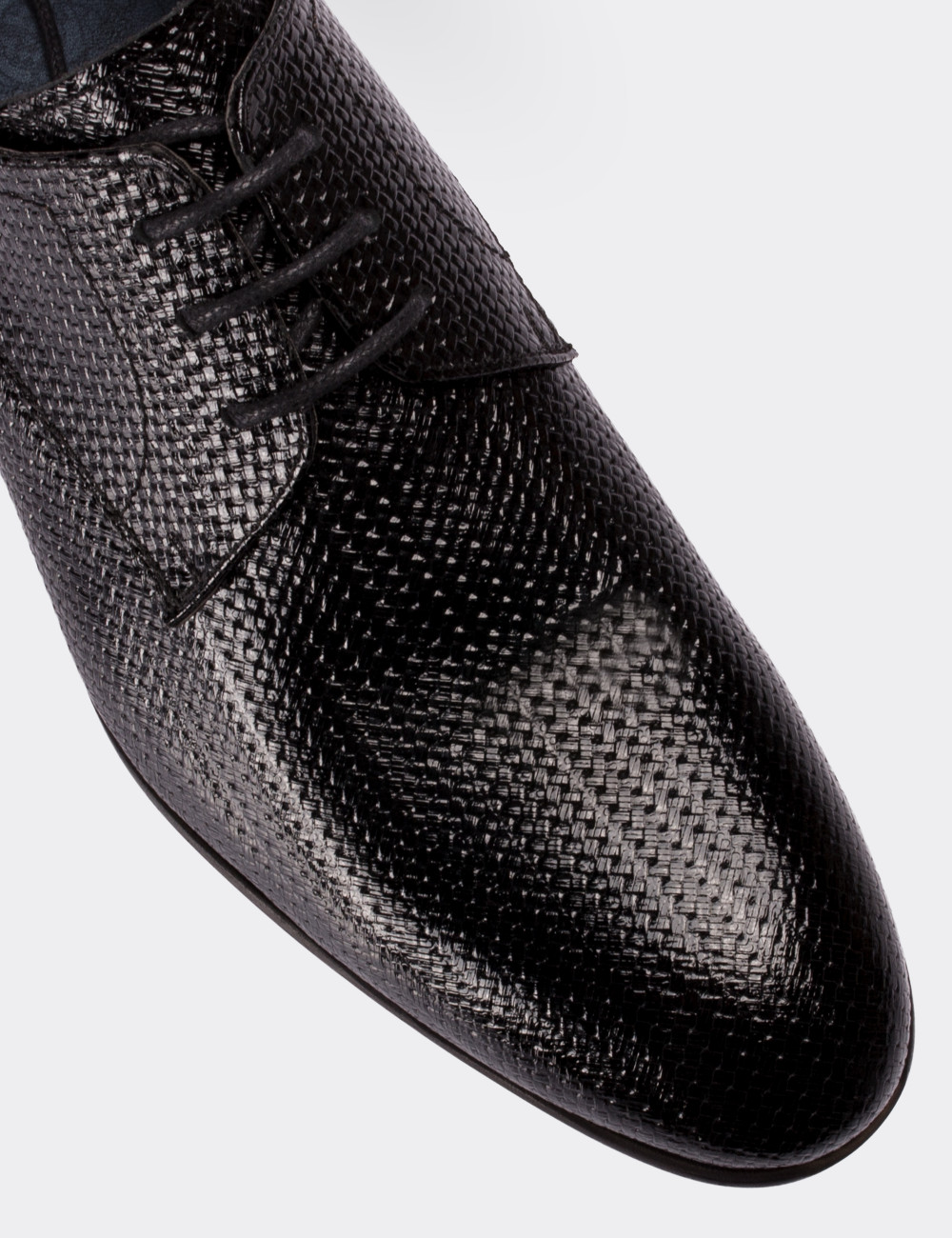Hakiki Rugan Siyah Klasik Erkek Ayakkabı - 00479MSYHM11