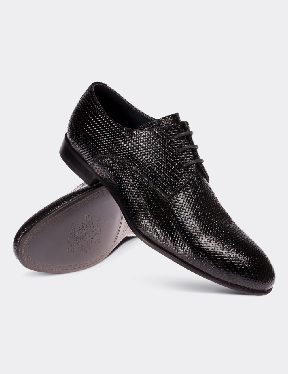 Hakiki Rugan Siyah Klasik Erkek Ayakkabı - 00479MSYHM11