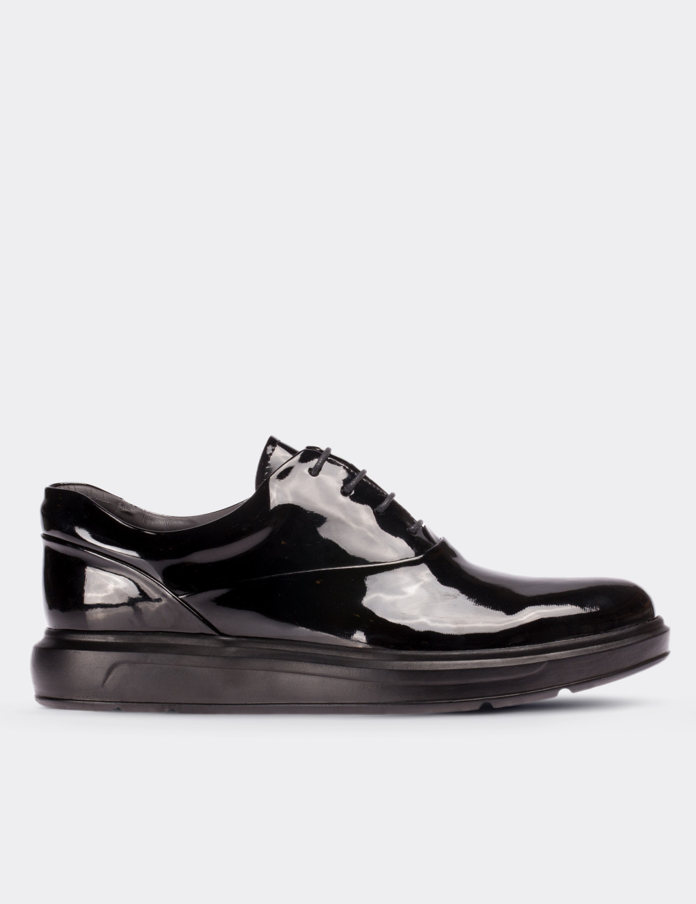 Siyah Rugan Comfort Günlük Erkek Ayakkabı - 01652MSYHP13