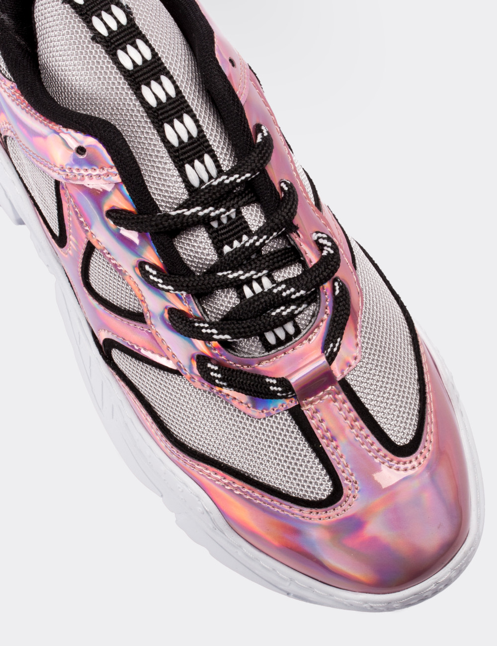 Pembe Hologramlı Sneaker Kadın Ayakkabı - 02021ZPMBT01