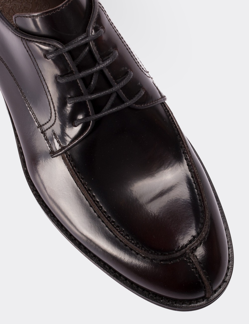Hakiki Deri Bordo Klasik Erkek Ayakkabı - 01695MBRDM01