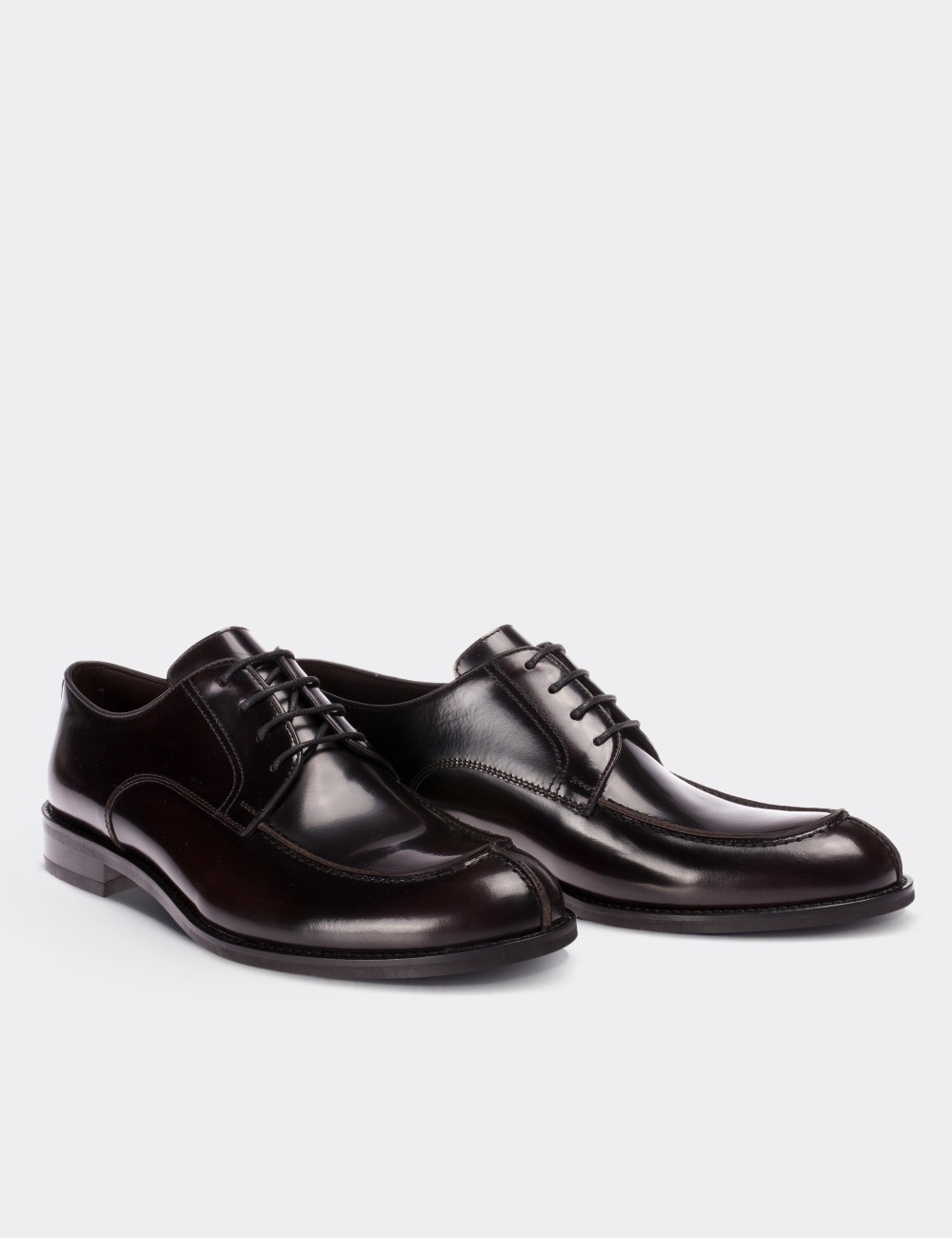 Hakiki Deri Bordo Klasik Erkek Ayakkabı - 01695MBRDM01