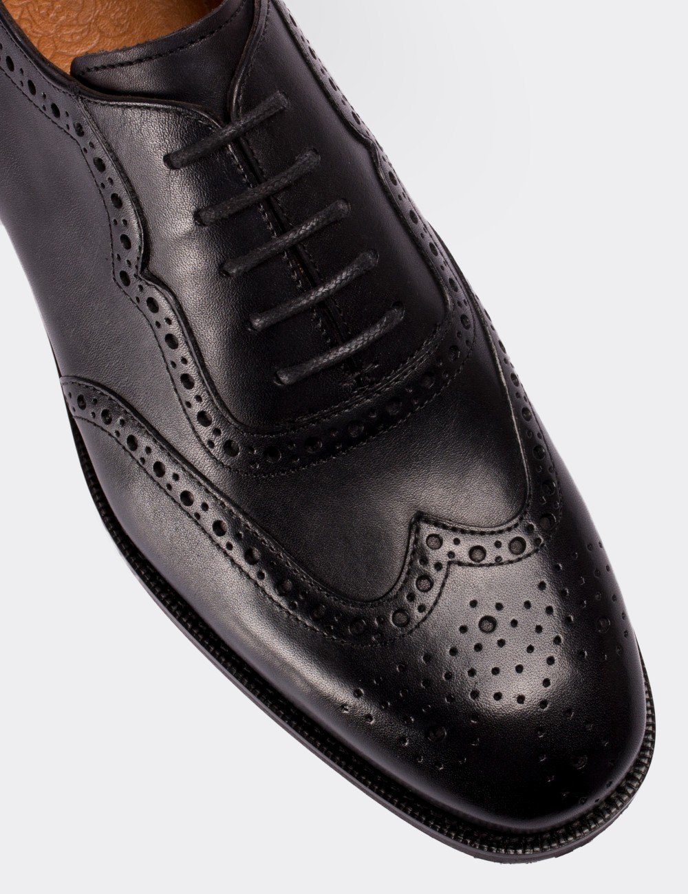 Hakiki Deri Siyah Klasik Erkek Ayakkabı - 01676MSYHM01