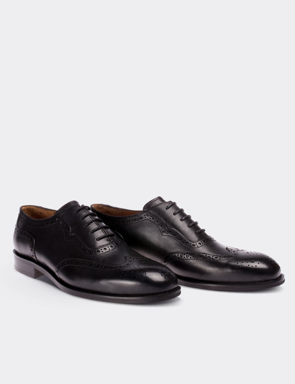Hakiki Deri Siyah Klasik Erkek Ayakkabı - 01676MSYHM01