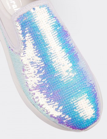 Mavi Beyaz Bağcıksız Kadın Sneaker - S7514ZMVIT01