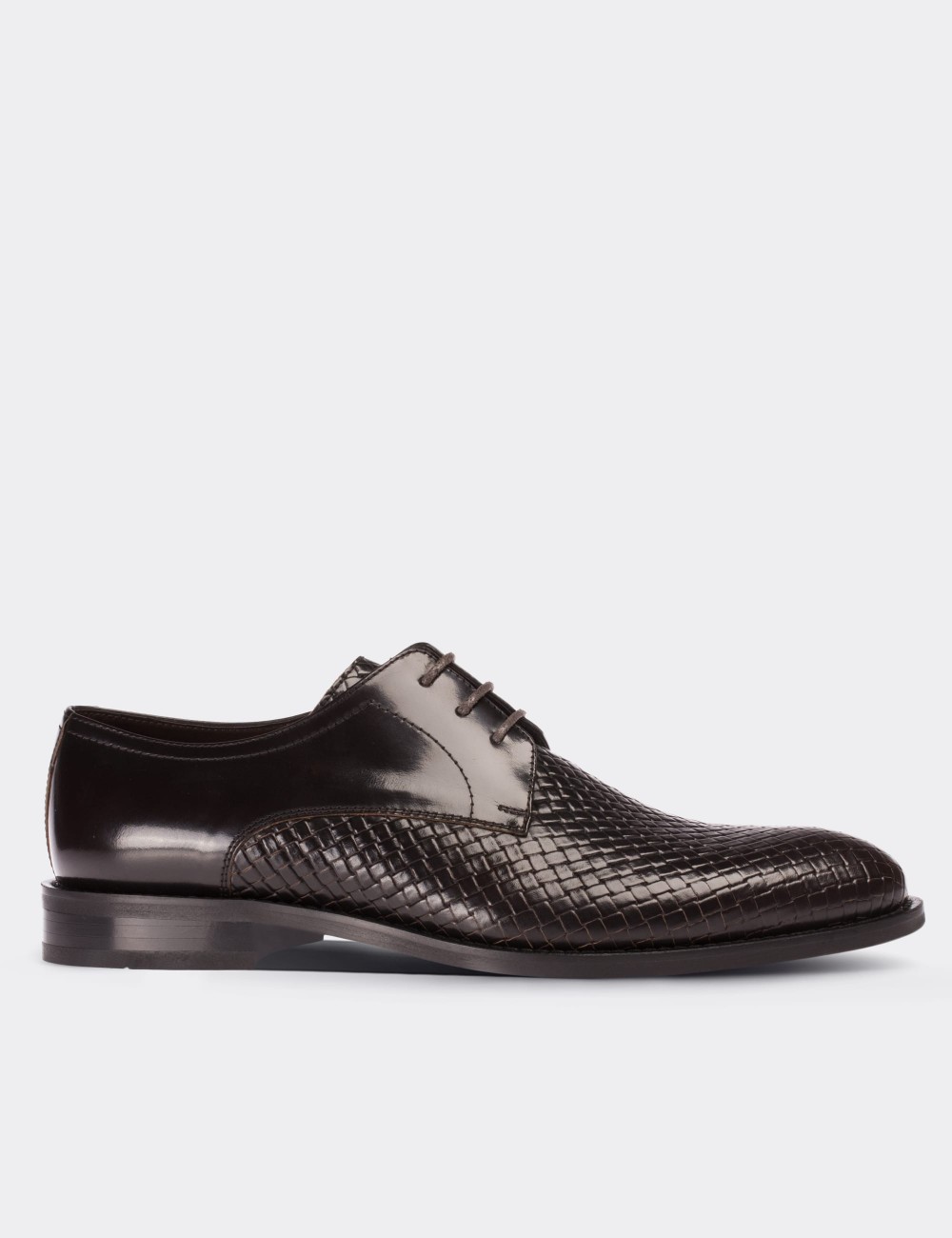 Hakiki Deri Bordo Klasik Erkek Ayakkabı - 00479MBRDM01