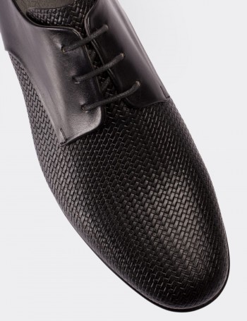 Hakiki Deri Siyah Klasik Erkek Ayakkabı - 01709MSYHC01
