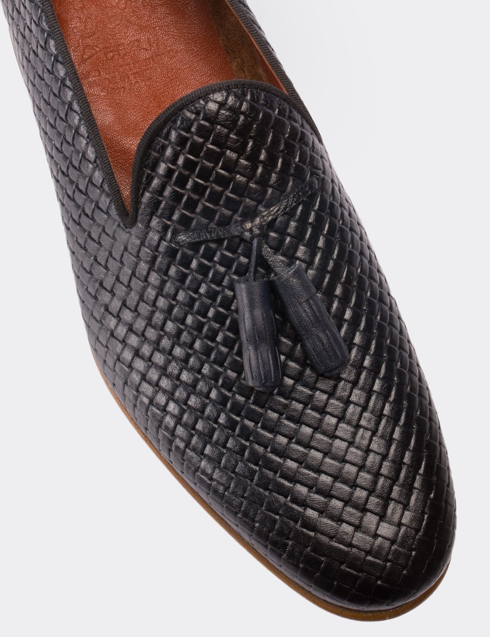 Hakiki Deri Lacivert Erkek Loafer Loafer - 01702MLCVM01
