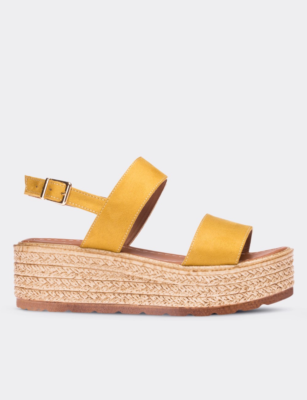 Sarı Kadın Sandalet - 02035ZYSLP01