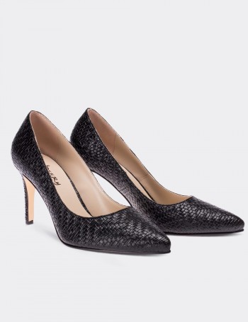 Siyah Kadın Stiletto - 02029ZSYHM04