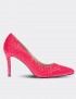 Deery Desen Deery Örgü Desen Pembe Kadın Stiletto