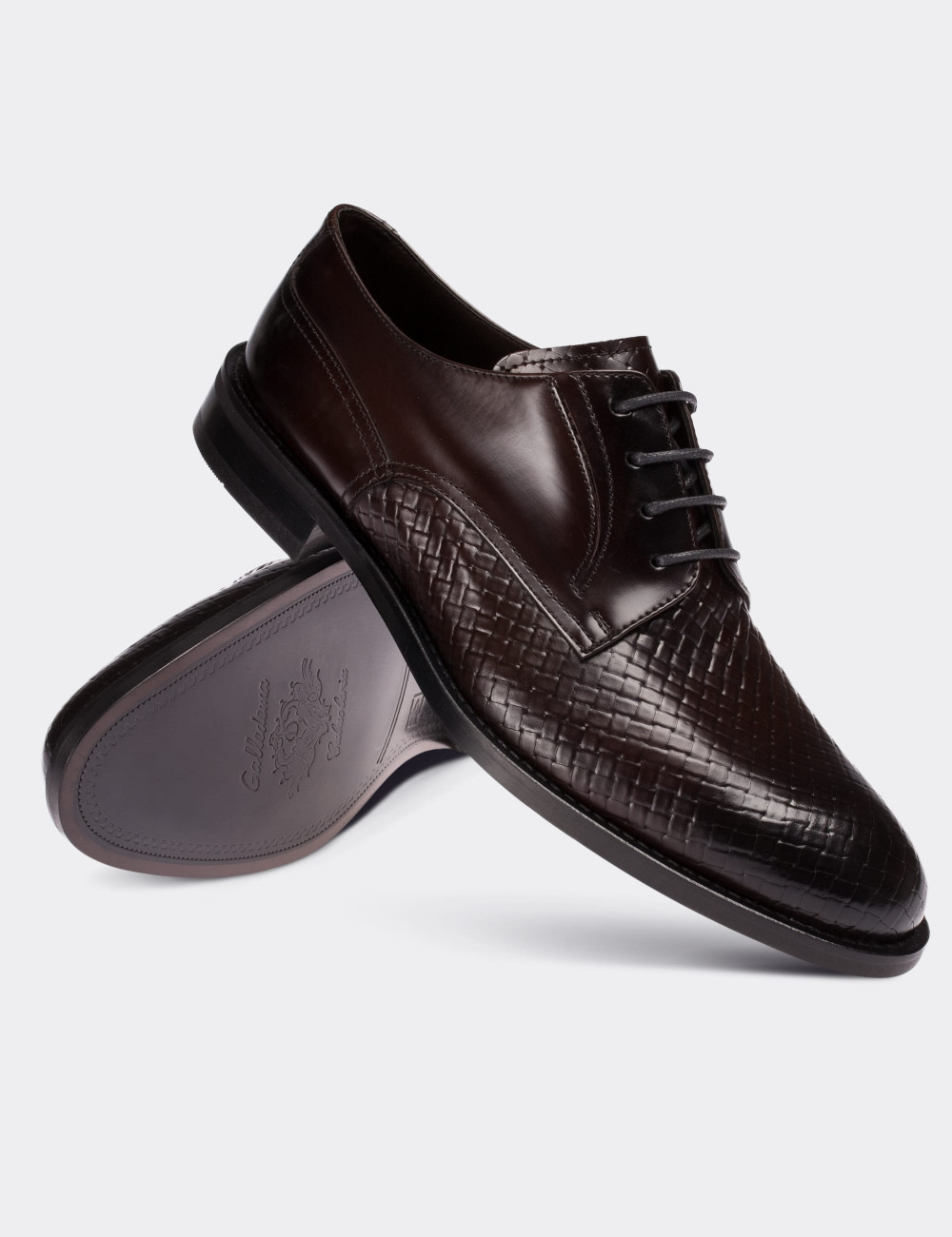 Hakiki Deri Bordo Klasik Erkek Ayakkabı - 01294MBRDM01