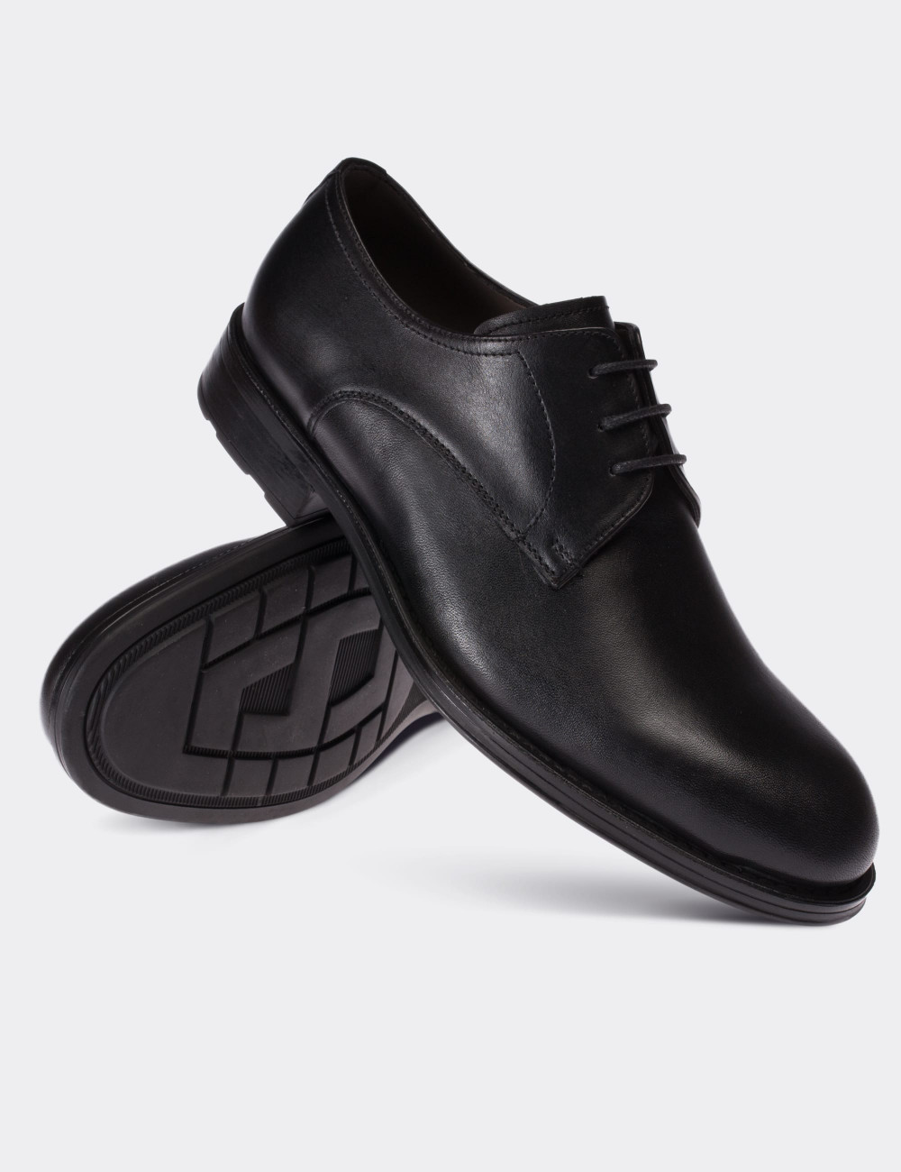 Hakiki Deri Siyah Klasik Erkek Ayakkabı - 00479MSYHC03