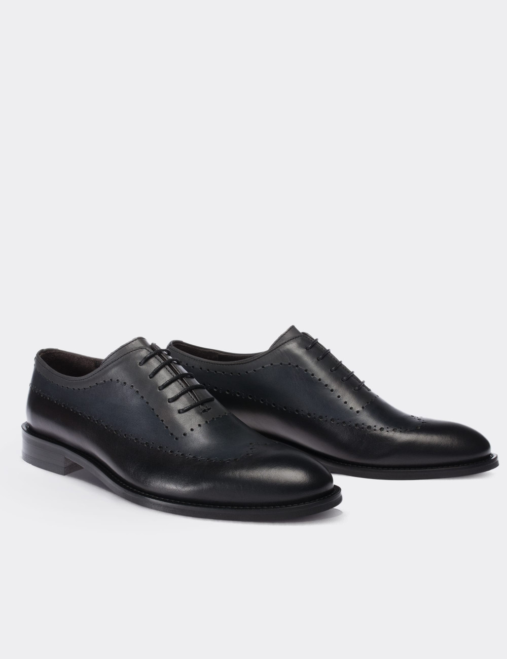 Hakiki Deri Gri Klasik Erkek Ayakkabı - 01615MGRIM01
