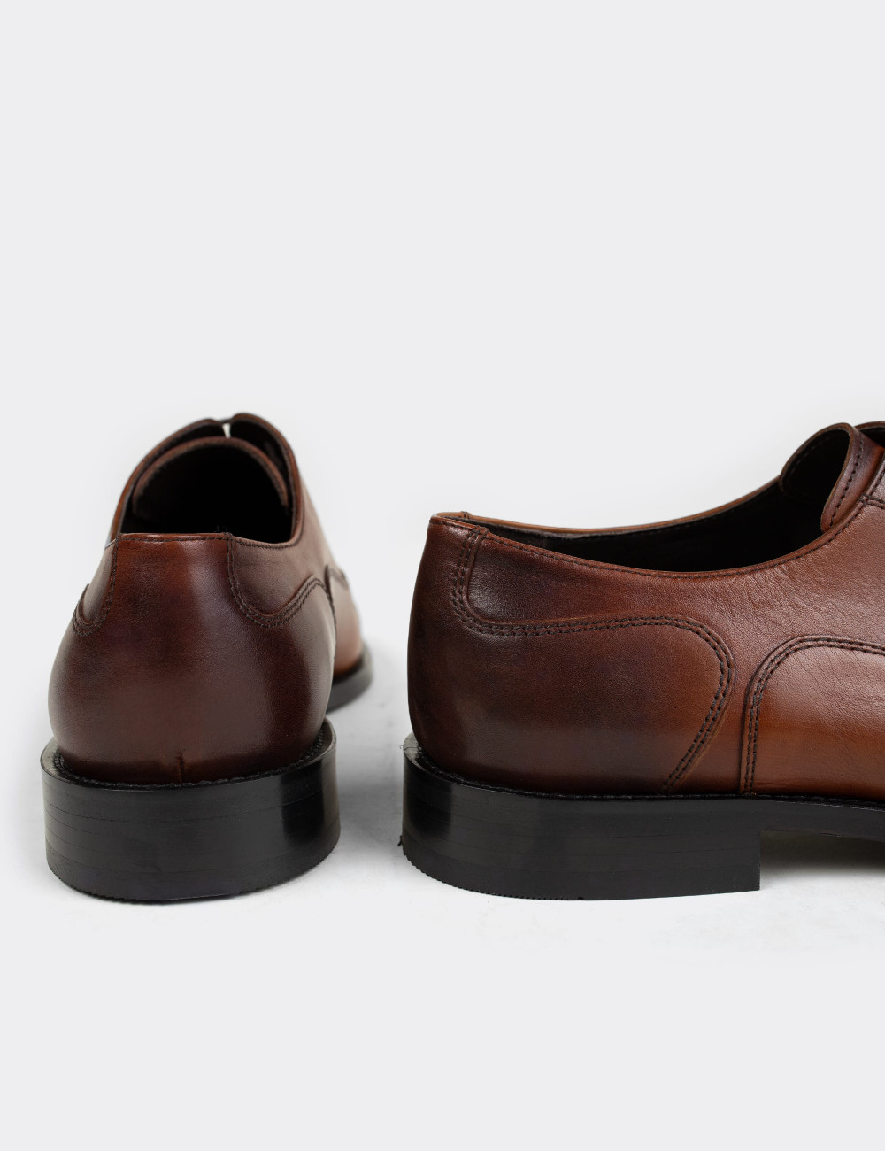 Hakiki Deri Kahverengi Klasik Erkek Ayakkabı - 00741MKHVM01