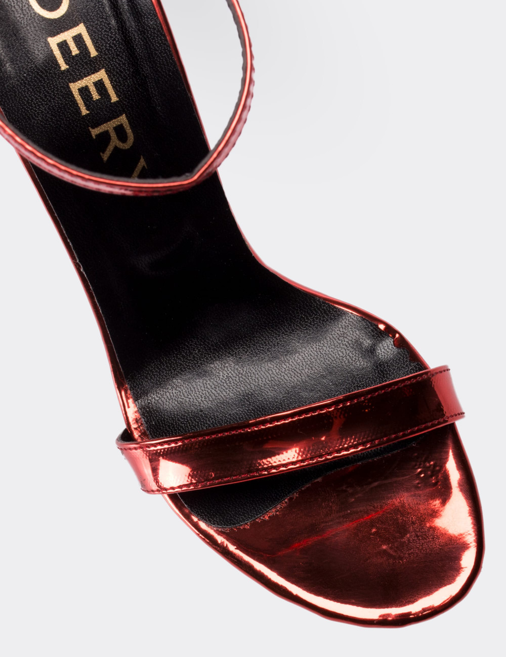 Kırmızı Topuklu Kadın Abiye Ayakkabı - 00733ZKRMM02