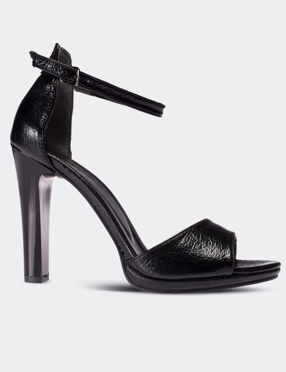 Siyah Topuklu Abiye Kadın Ayakkabı - 00731ZSYHM04