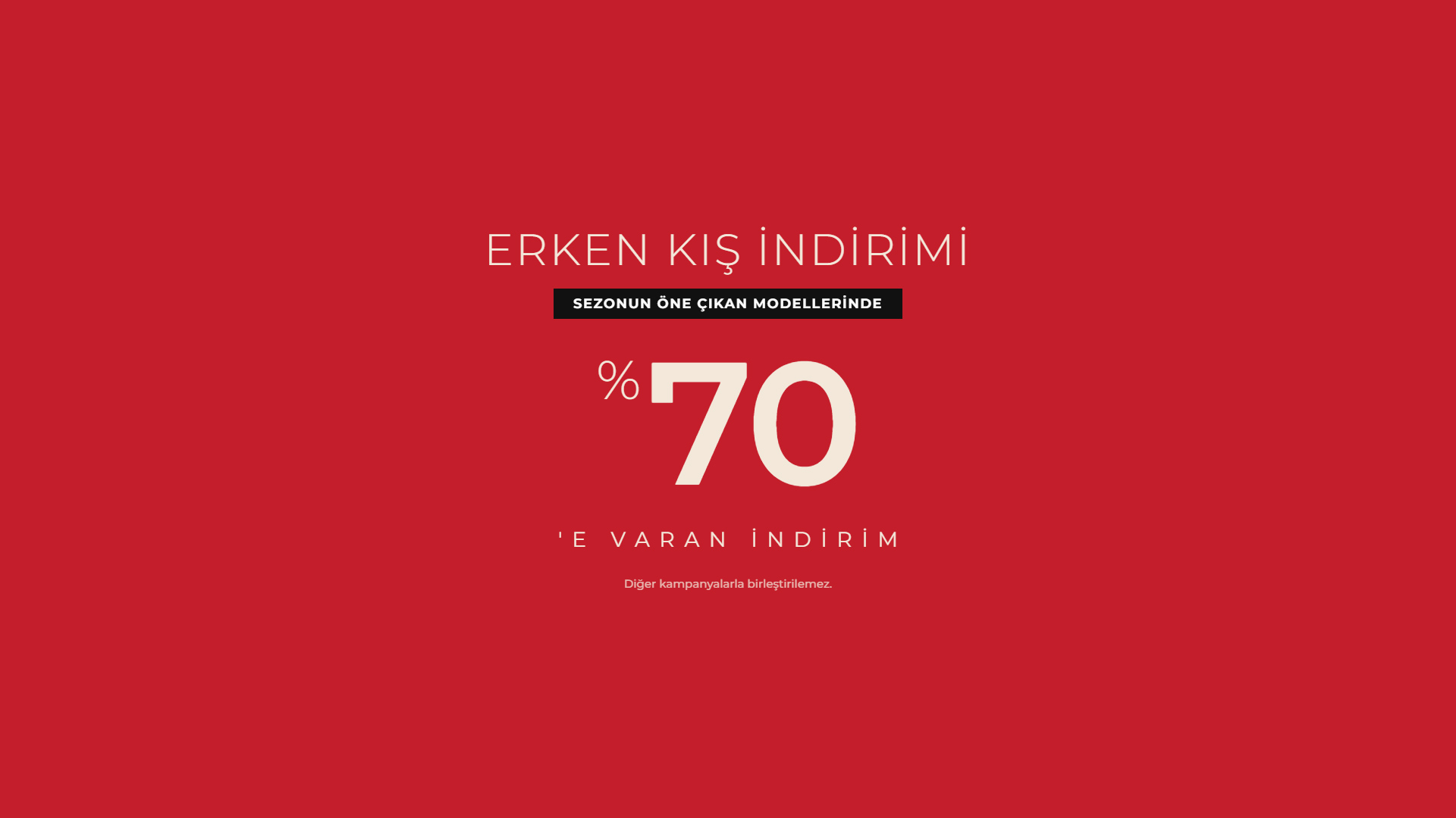 Erken Kış İndirimi