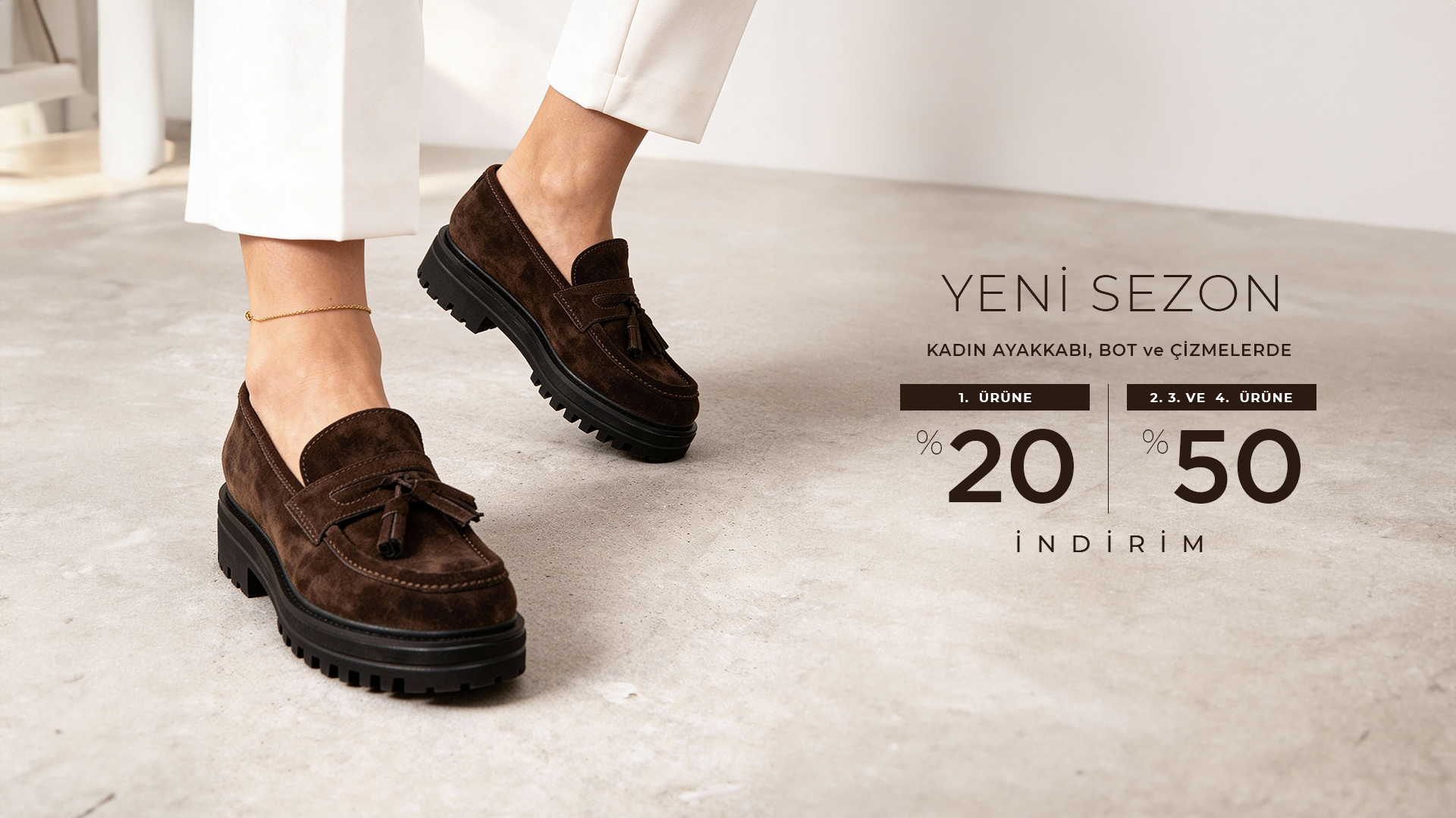 Yeni Sezon Kadın - 1. Ürüne %20, 2.3 ve 4. Ürüne %50 İndirim